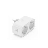 Prise double intelligente Woox R6153 avec compteur d'énergie et connexion à la terre