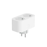 Prise double intelligente Woox R6153 avec compteur d'énergie et connexion à la terre