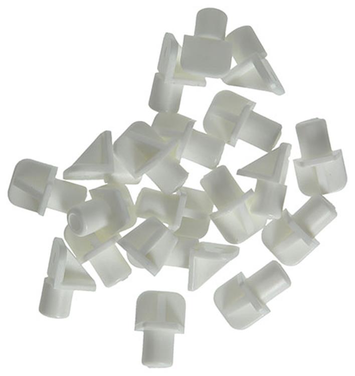 Mack 1015839 - 20 plankdragers kunststof wit ø 7 mm | 10 stuks