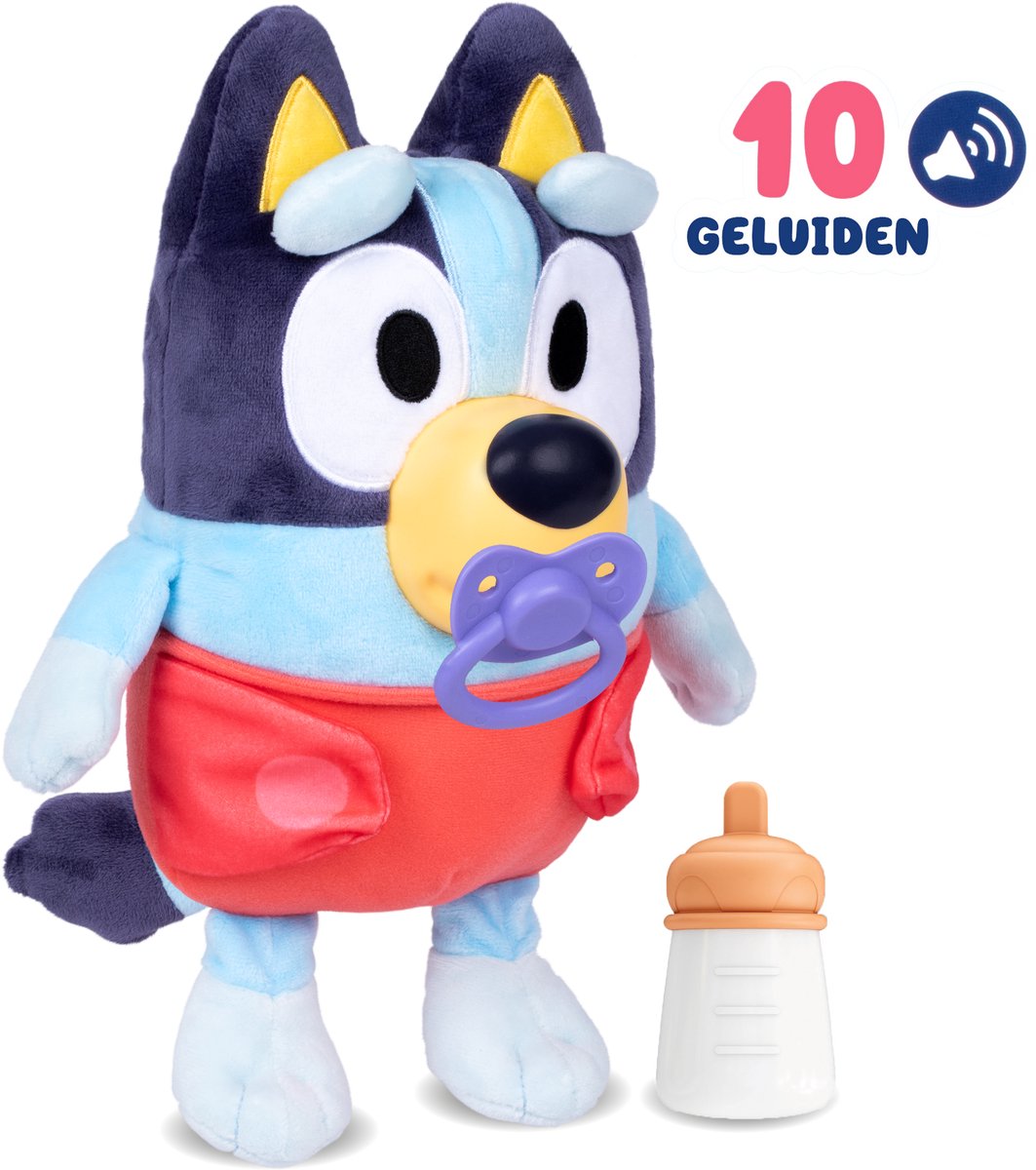 Peluche interactive Spectron Baby Bluey câlin et soins