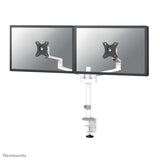 Neomounts ds60-425wh2 support de bureau, 2x 27 pouces 8kg, inclinable et pivotant, 100x100 mm, blanc
