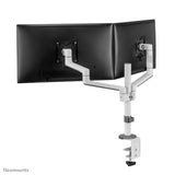 Neomounts ds60-425wh2 support de bureau, 2x 27 pouces 8kg, inclinable et pivotant, 100x100 mm, blanc