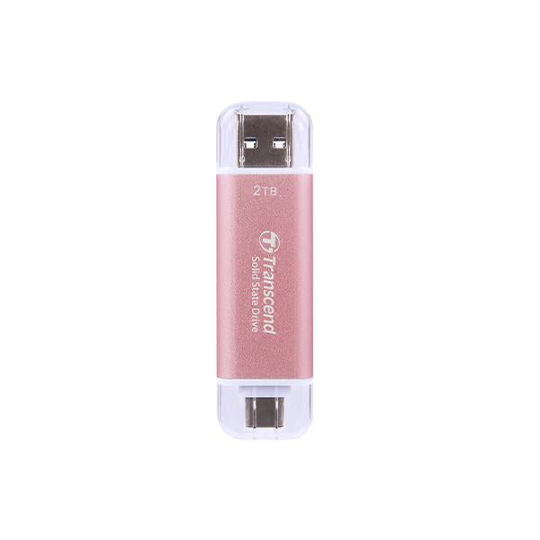 Transcend ts512gesd310p esd310p SSD externe, 512 go, USB 10Gbps, type C A, 1050 950 mo s, rose