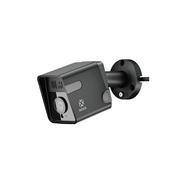 Caméra de sécurité extérieure Woox R3568, 3 MP, 2K, vision nocturne IR, audio bidirectionnel, IP65 résistant aux intempéries, blanc