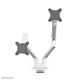 Neomounts ds70s-950wh2 support de bureau orientable, 2x 17 - 35, 18 kg, 100x100 mm, argent