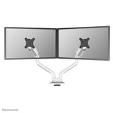 Neomounts ds70s-950wh2 support de bureau orientable, 2x 17 - 35, 18 kg, 100x100 mm, argent
