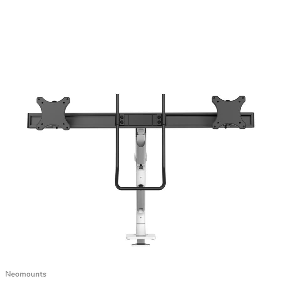 Neomounts ds75s-950wh2 support de bureau orientable, 2x 17 - 27, 8 kg, 100x100 mm, noir