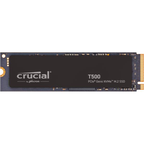 Crucial ct500t500ssd8 t500 ssd, 500 go, m.2 2280, pcie 4.0 nvme, 7300 6800 mo s, pas de HS