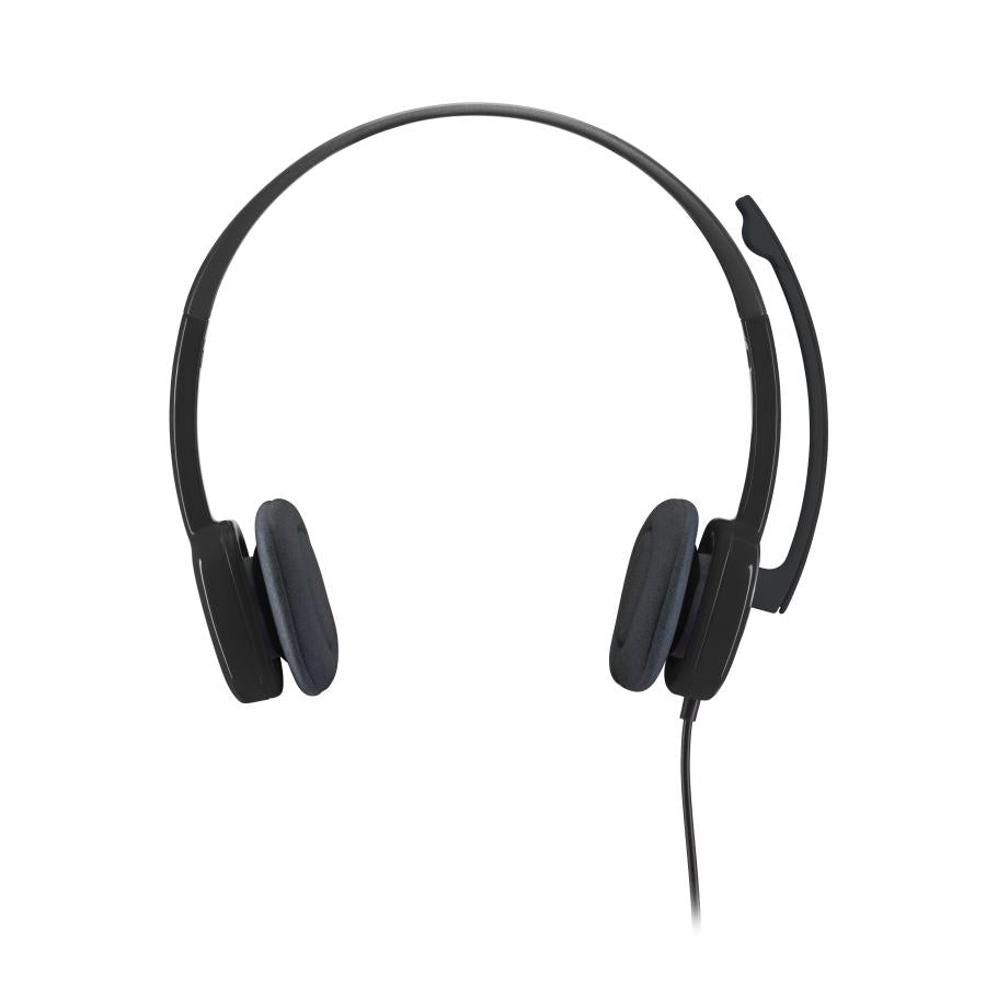 Logitech logitech 981-000589 h151 stereo headset, wired, office call center, 20 20000 hz, headset, black