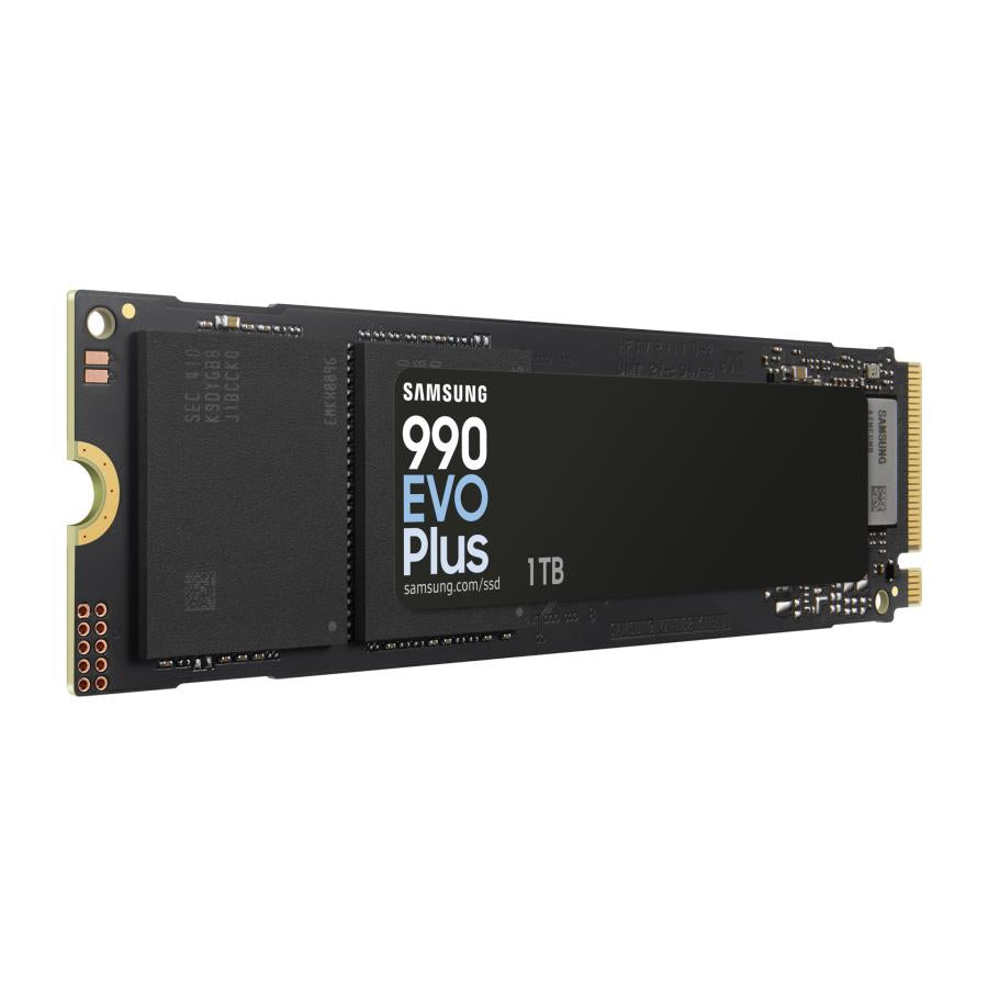Samsung mz-v9s1t0bw 990 evo plus ssd, 1 to, m.2, pcie 4.0, 7150 mo s, 1350000 iops, noir