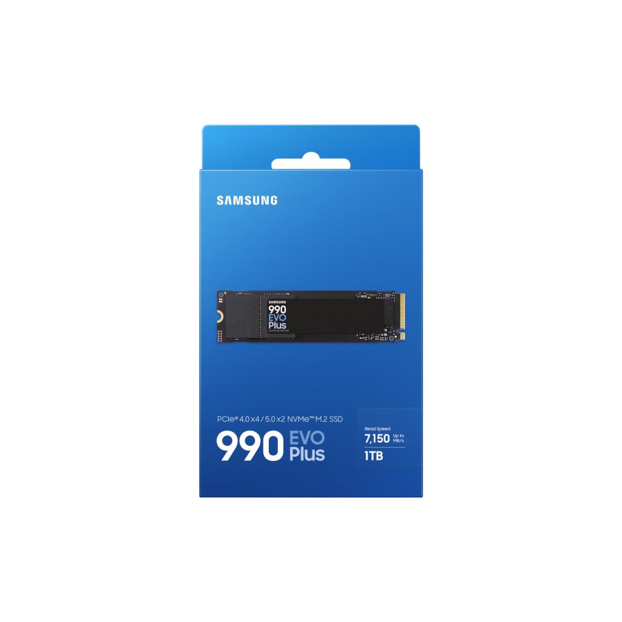 Samsung MZ-V9S1T0BW 990 EVO Plus SSD, 1 TB, M.2, PCIE 4.0, 7150 MB S., 1350000 IOPS, Schwarz