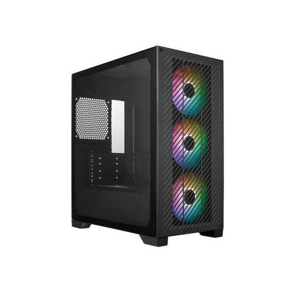 Cooler master e301-kgnn-s00 elite 301 noir argb, atx, fenêtre, usb 3.2 gen 1 type-c, 3x 120mm argb