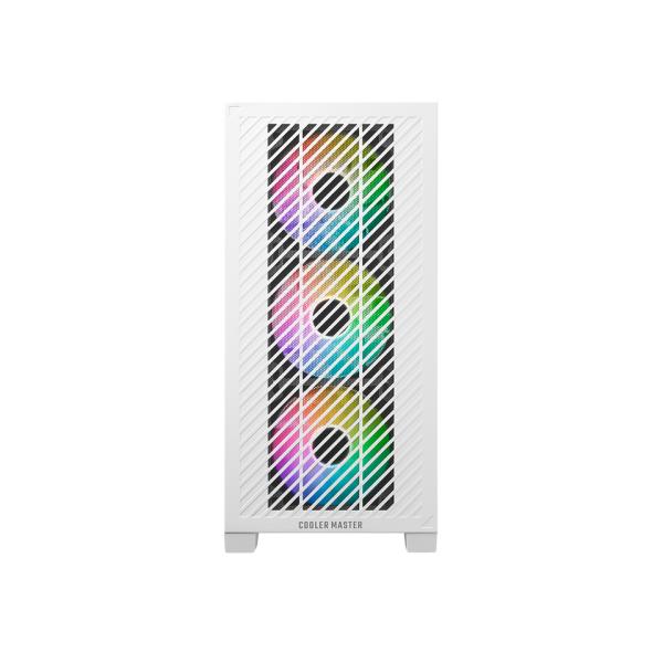 Cooler master e301-wgnn-s00 elite 301 blanc argb, atx, fenêtre, usb 3.2 gen 1 type-c, 3x 120mm argb