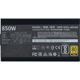 Cooler master mpe-8501-afaag-3eeu mwe gold 850 v2 atx3.1 noir, 850w, 90% @typ, 120mm, 4x pcie 6+2