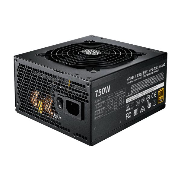 Cooler master mpe-7501-afaag-3eeu mwe gold 750 v2 atx3.1, 750w, 90% @typique, entièrement modulaire, 120mm