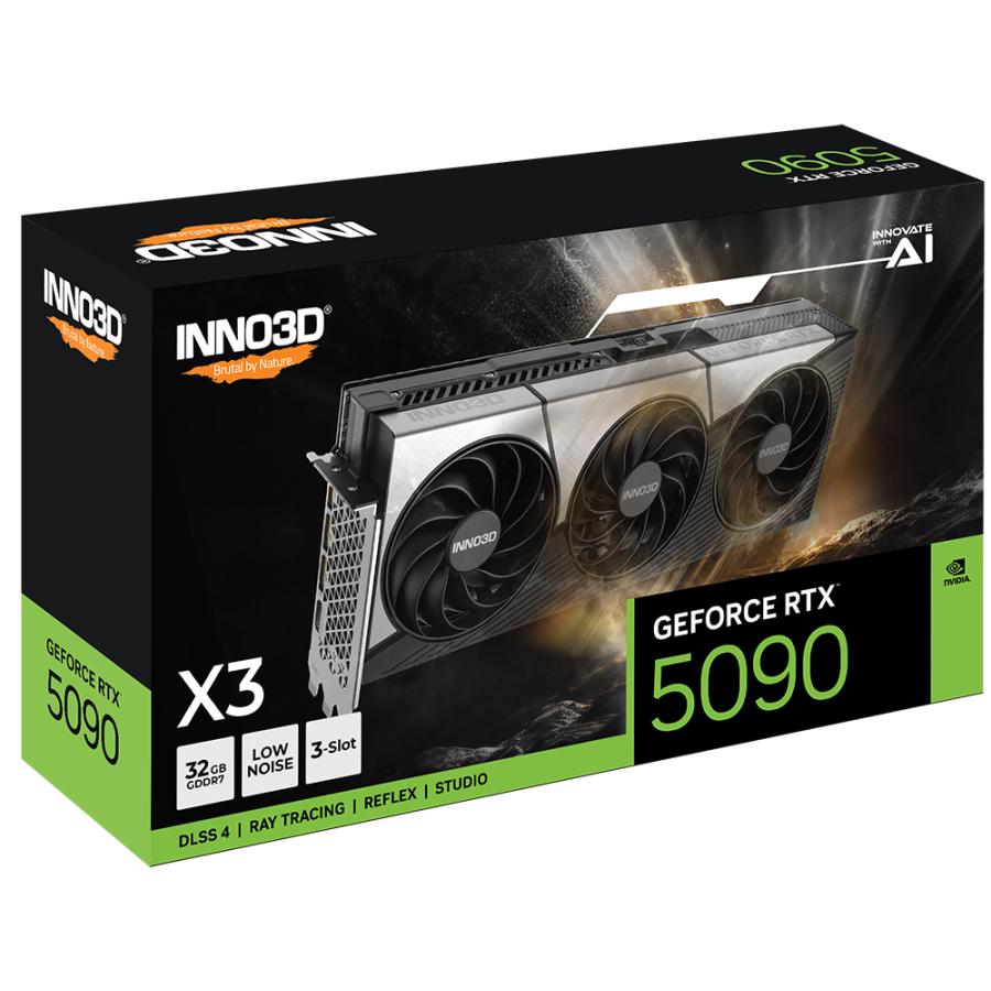 Inno3d n50903-32d7x-17593928 nvidia geforce rtx™ 5090 x3, 32 Go, GDDR7, 512 bits, 1 792 Go, PCIe 5