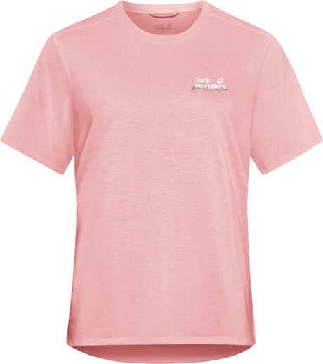 Jack wolfskin vonnan graphique t w chemise d'extérieur pour femme-rosegarden