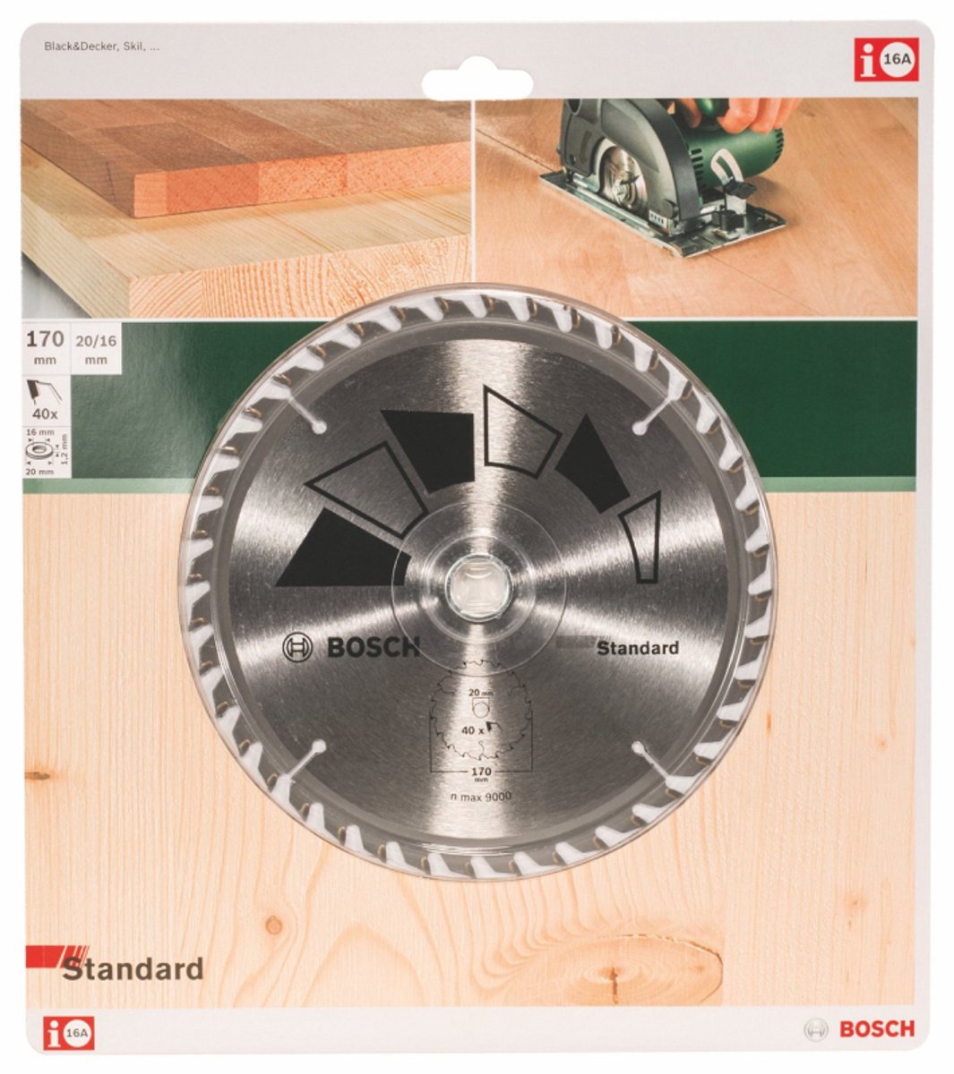Lame de scie circulaire Bosch basic 170x2,2x20 16,t40 (1)