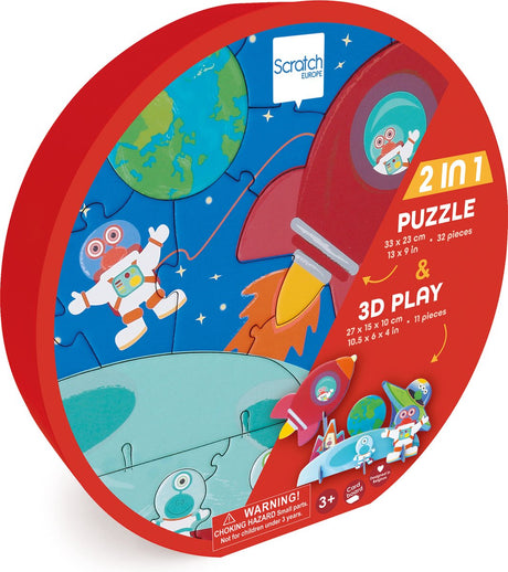 Puzzle à gratter 3d - espace