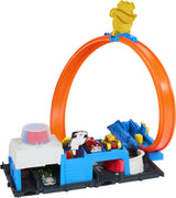 Super poste de police de Hot Wheels City - piste en boucle
