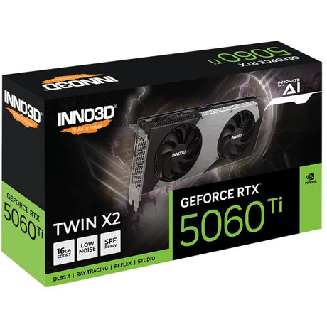 Inno3d n506t2-16d7-191073n geforce rtx 5060 ti twin x2 16 Go, 16 Go, GDDR7, 128 bits, 448 Go, PCIe5
