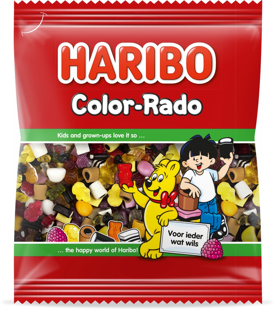 Haribo color-rado - mélange bonbons et réglisse - sachet 1kg
