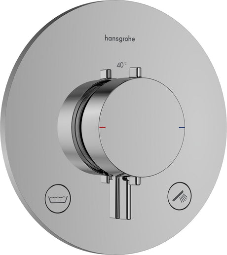 Hansgrohe ecostat confort s - thermostat intégré - 2 fonctions - thermostat de douche - combinaison de sécurité en1717 - chrome