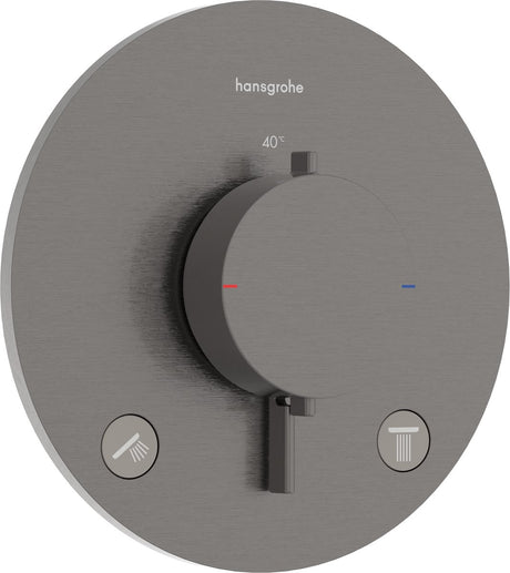 Hansgrohe ecostat confort s - thermostat intégré - thermostat ecostat - pour 2 fonctions - chrome noir brossé