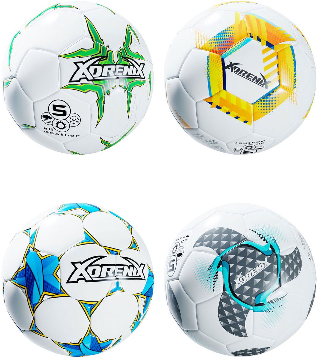 Adrenix football hybrid tech 23cm - cuir artificiel de football coloré.