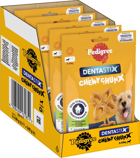Snacks pour chiens Pedigree - dentastix chewy chunx - mini - poulet - 5x68g