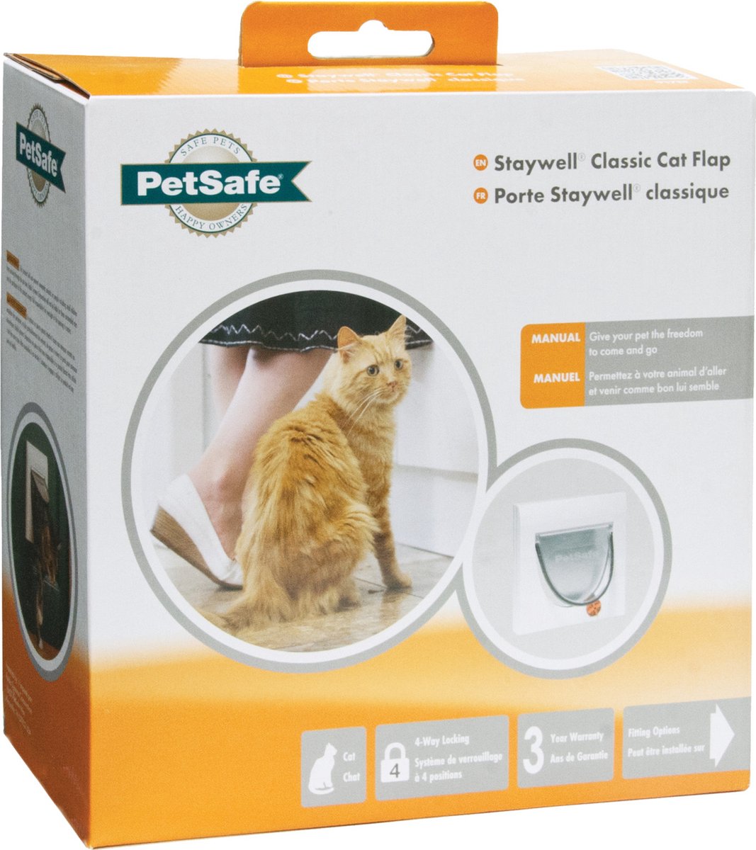 Petsafe 917 classique - incl. tunnel - blanc - chatière - ø 22,4 cm