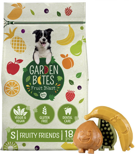 Garden Bites duvoplus - Snacks pour chiens Fruity Friends - Friandises pour chiens - Végétarien sans gluten - Petit 18pcs