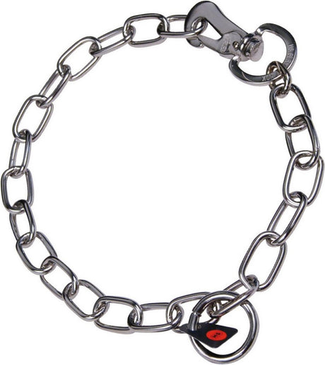 Collier pour chien Hs Sprenger argent 3 mm gauche semi-long (45 cm)