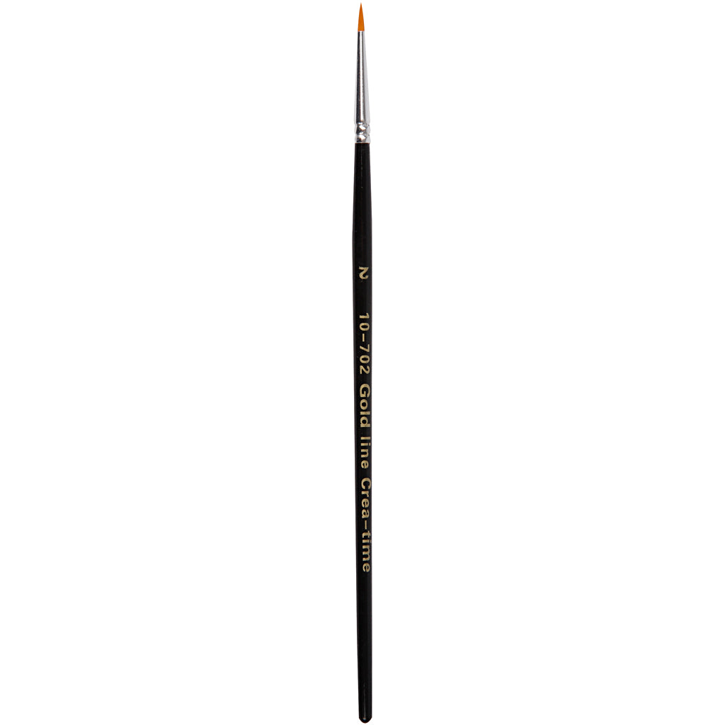 Pinceaux Creativ company gold line, taille 2, l: 17 cm, l: 2 mm, ronds, 12 pièces 1 boîte