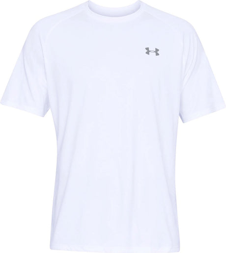 Under armour ua tech 2.0 ss tee-wht chemise de sport homme - blanc - gris couvert