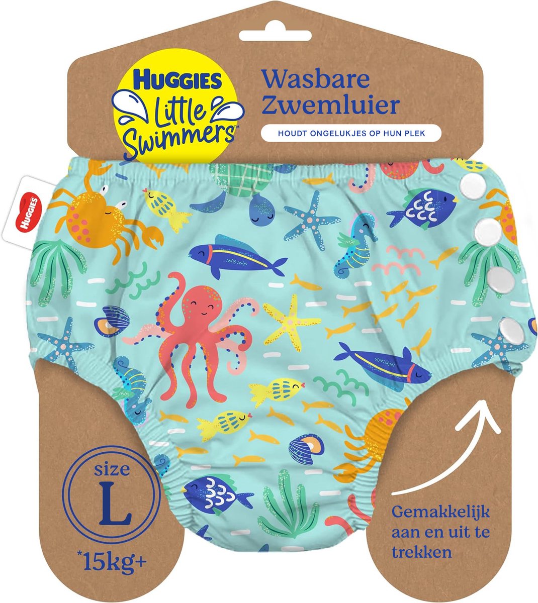 Huggies petits nageurs - couche de bain lavable - taille 5 6 - 13+ kg - maillot de bain réutilisable - 1 pièce
