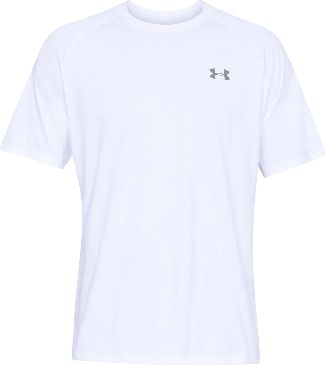 Under armour ua tech 2.0 ss tee-wht chemise de sport homme - blanc - gris couvert
