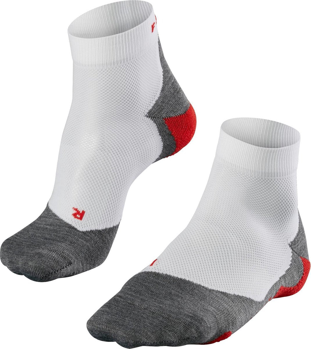 Falke ru5 chaussettes de course courtes en matériau fonctionnel anti-ampoules hommes blanc - taille 39-41
