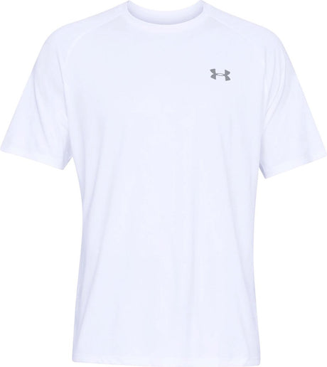 Under armour ua tech 2.0 ss tee-wht chemise de sport homme - blanc - gris couvert