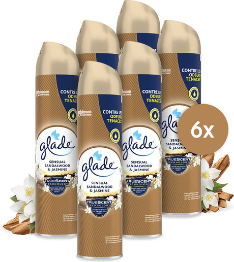 Glade aérosol sensuel bois de santal jasmin