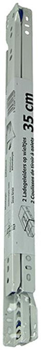 1013688 - paar rolladegeleiders wit 25kg 35cm | 5 stuks