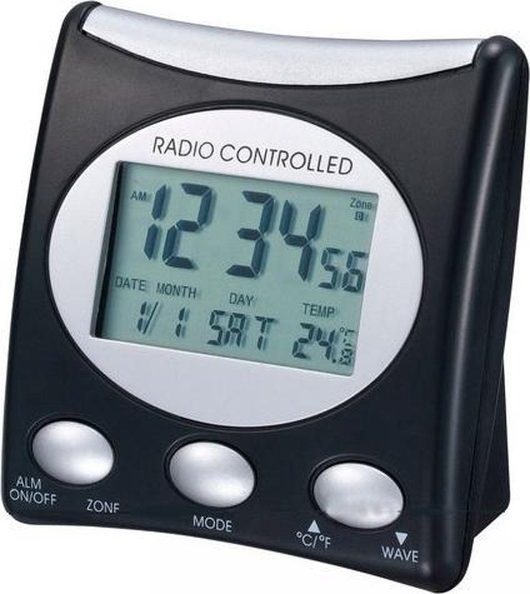 Réveil radio piloté Technoline - wt 221 noir