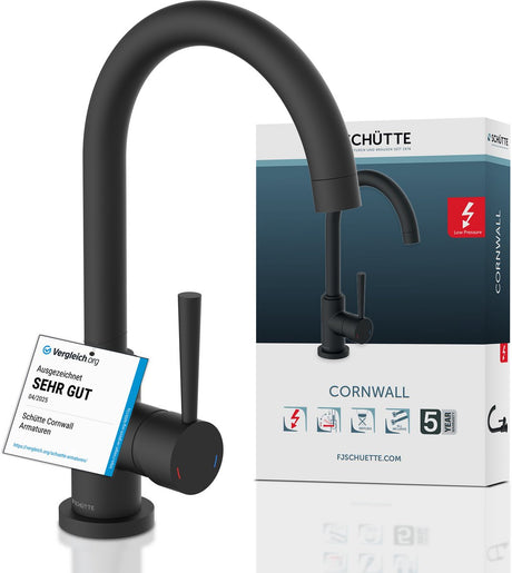 Mixer Schütte Eenknops avec un bec rond de Cornwall Matzwart