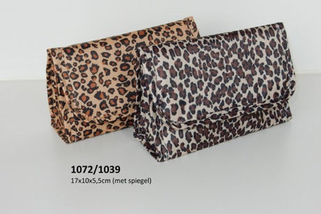 Trousse de toilette avec miroir panthère 17x10x5,5cm