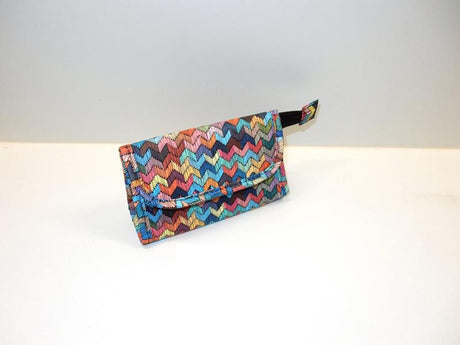 Trousse de toilette multicolore avec miroir 17,5x10cm