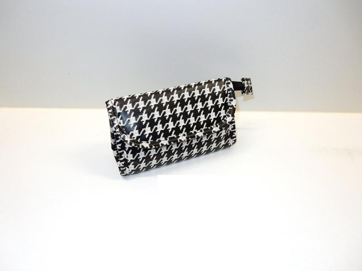 Trousse de toilette pied de poule noir et blanc