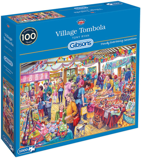 Gibsons - tombola du village (par tony ryan) - 1000 pièces 68×49cm (l×h) - puzzles pour adultes