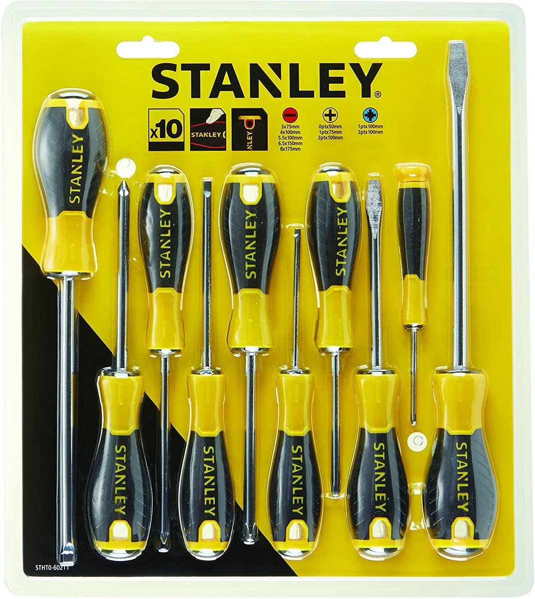 Stanley stht0-60211 jeu de tournevis essentiels 10 pièces