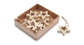 Xmas tree ornament star 4,5cm 8pcs