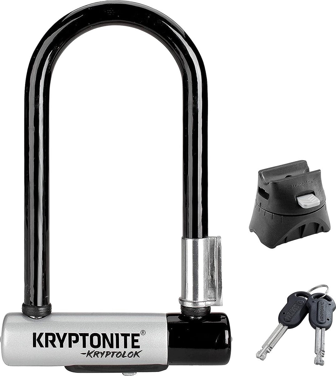 Kryptonite kryptolok mini-7 antivol en U pour vélo – antivol art-2 – antivol en U pour vélo électrique – 17,8x8,2 cm – acier – noir